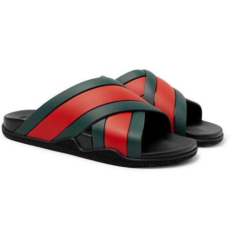 gucci stripe slides|gucci slides women's.